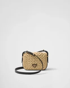 Mujer Prada PRADA SUMMER BAGS|BOLSOS DE HOMBRO^Bolso Bandolera De Tejido Trenzado Y Piel
