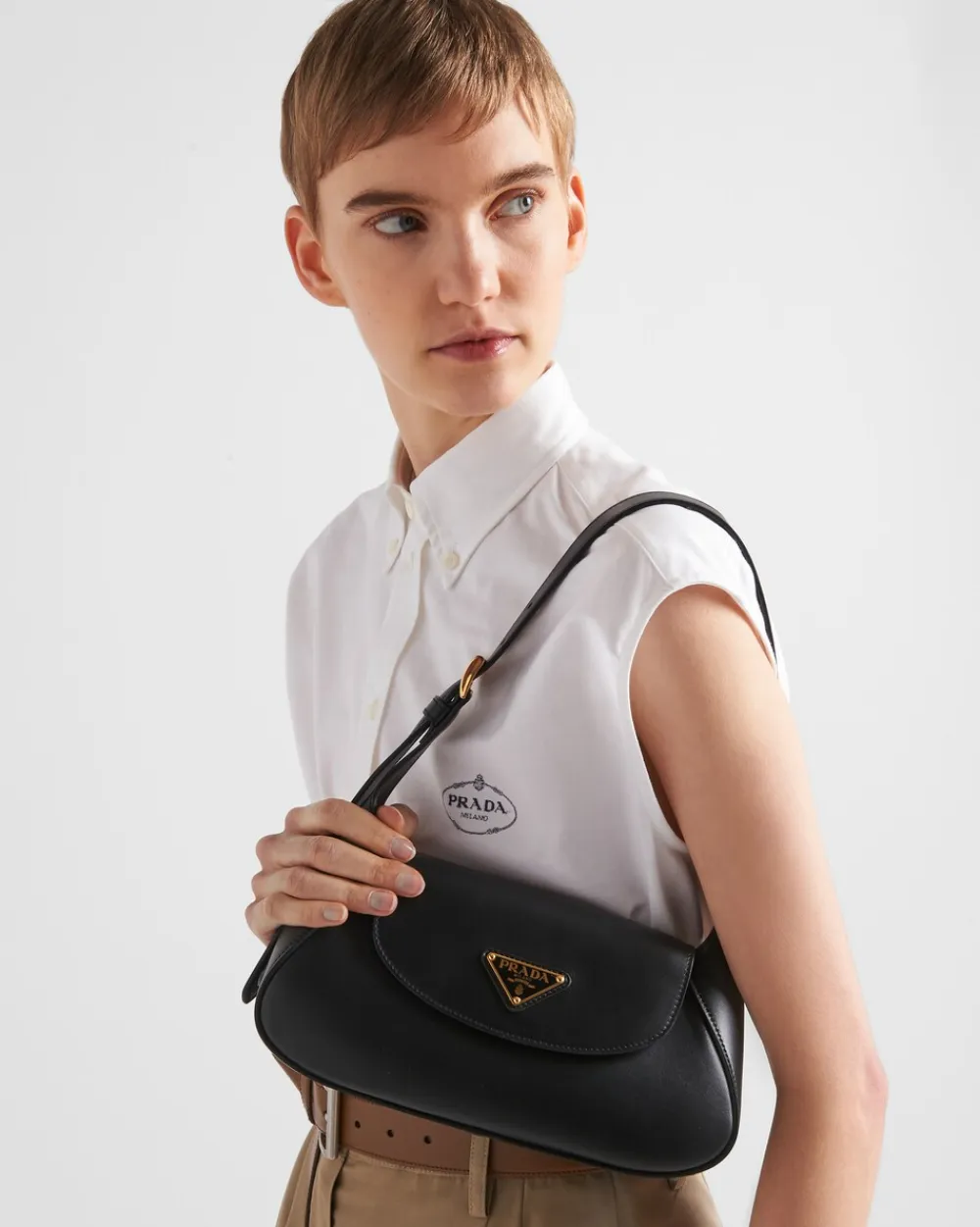 Mujer Prada BOLSOS DE HOMBRO|BOLSOS DE HOMBRO^Bolso Bandolera Pequeño De Piel
