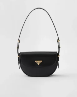 Mujer Prada PRADA ARQUE’|BOLSOS DE HOMBRO^Bolso Bandolera Arqué De Piel Con Solapa