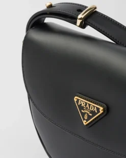 Mujer Prada PRADA ARQUE’|BOLSOS DE HOMBRO^Bolso Bandolera Arqué De Piel Con Solapa