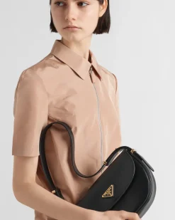 Mujer Prada PRADA ARQUE’|BOLSOS DE HOMBRO^Bolso Bandolera Arqué De Piel Con Solapa
