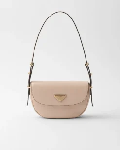 Mujer Prada PRADA ARQUE’|BOLSOS DE HOMBRO^Bolso Bandolera Arqué De Piel Con Solapa
