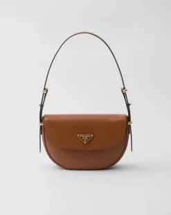 Mujer Prada BOLSOS DE HOMBRO|BOLSOS DE HOMBRO^Bolso Bandolera Arqué De Piel Con Solapa
