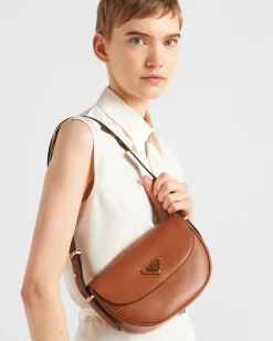 Mujer Prada BOLSOS DE HOMBRO|BOLSOS DE HOMBRO^Bolso Bandolera Arqué De Piel Con Solapa