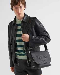 Hombre Prada BOLSOS MENSAJEROS^Bolso Con Bandolera De Piel