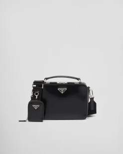 Hombre Prada BOLSOS MENSAJEROS^Bolso De Piel Cepillada Brique