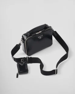 Hombre Prada BOLSOS MENSAJEROS^Bolso De Piel Cepillada Brique