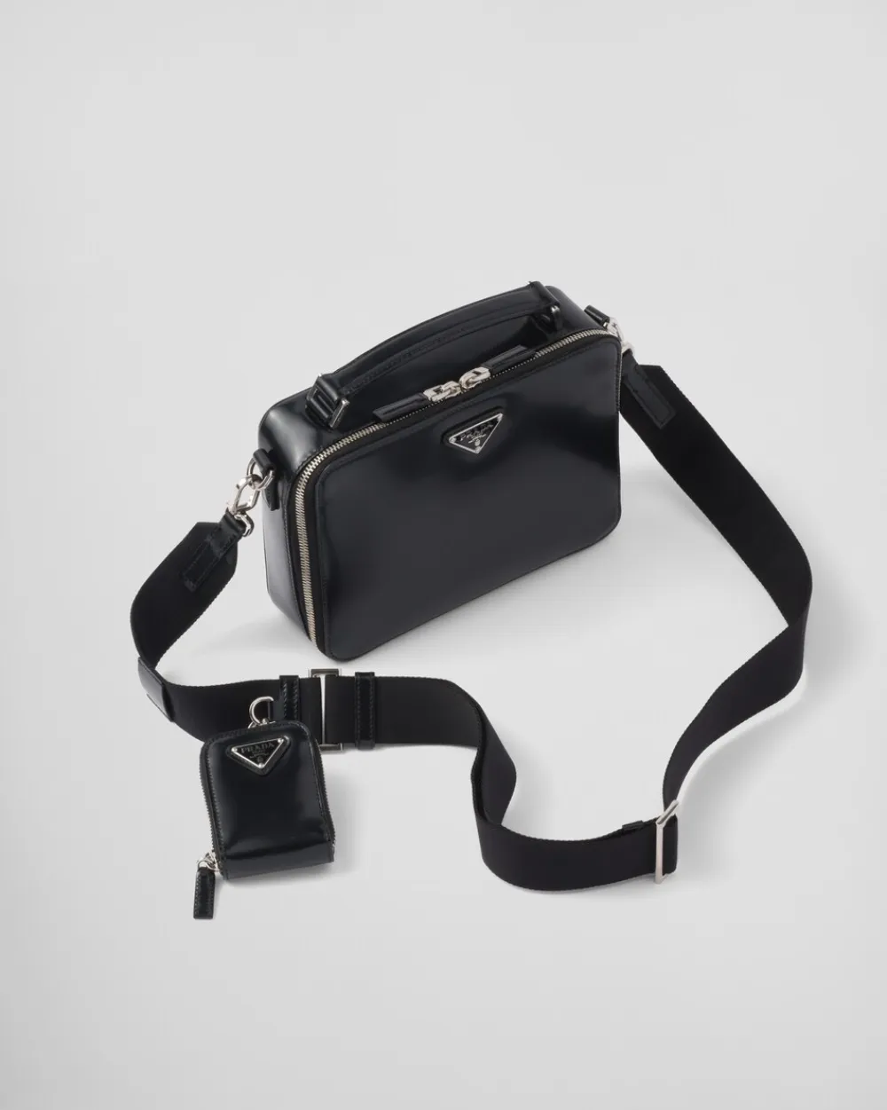 Hombre Prada BOLSOS MENSAJEROS^Bolso De Piel Cepillada Brique