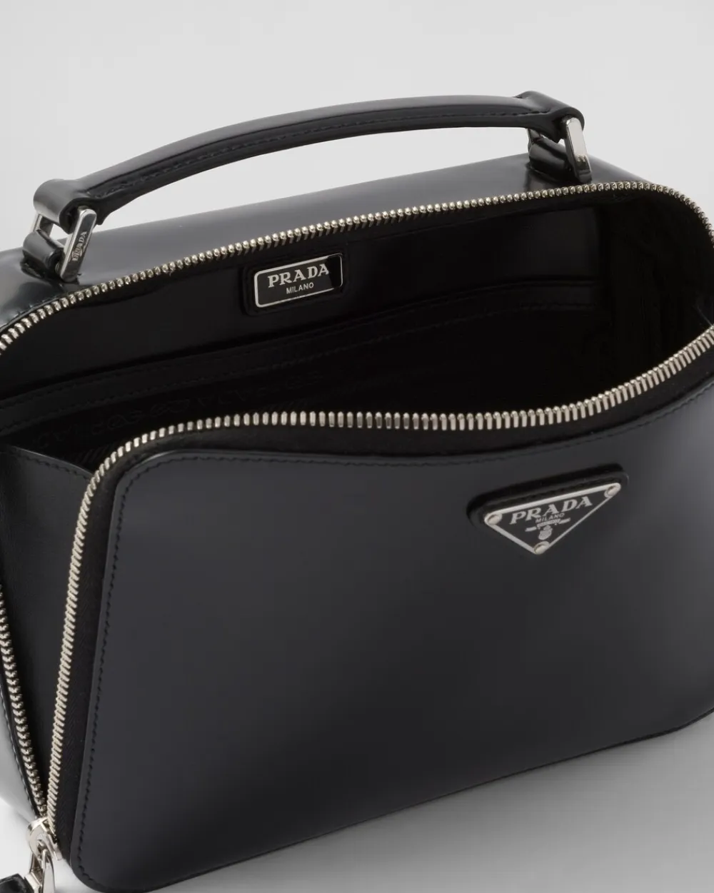 Hombre Prada BOLSOS MENSAJEROS^Bolso De Piel Cepillada Brique