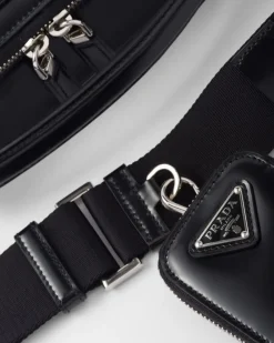 Hombre Prada BOLSOS MENSAJEROS^Bolso De Piel Cepillada Brique