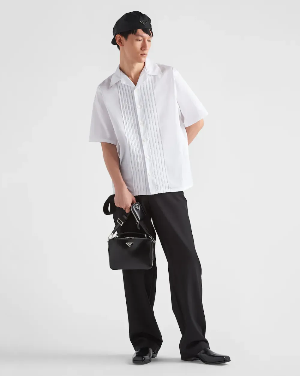 Hombre Prada BOLSOS MENSAJEROS^Bolso De Piel Cepillada Brique