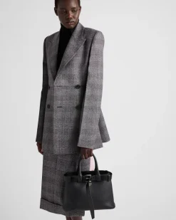 Mujer Prada PRADA BUCKLE|BOLSOS CON ASA SUPERIOR^Bolso De Piel Mediano Buckle Con Cinturón