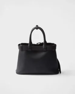 Mujer Prada PRADA BUCKLE|BOLSOS CON ASA SUPERIOR^Bolso De Piel Mediano Buckle Con Cinturón