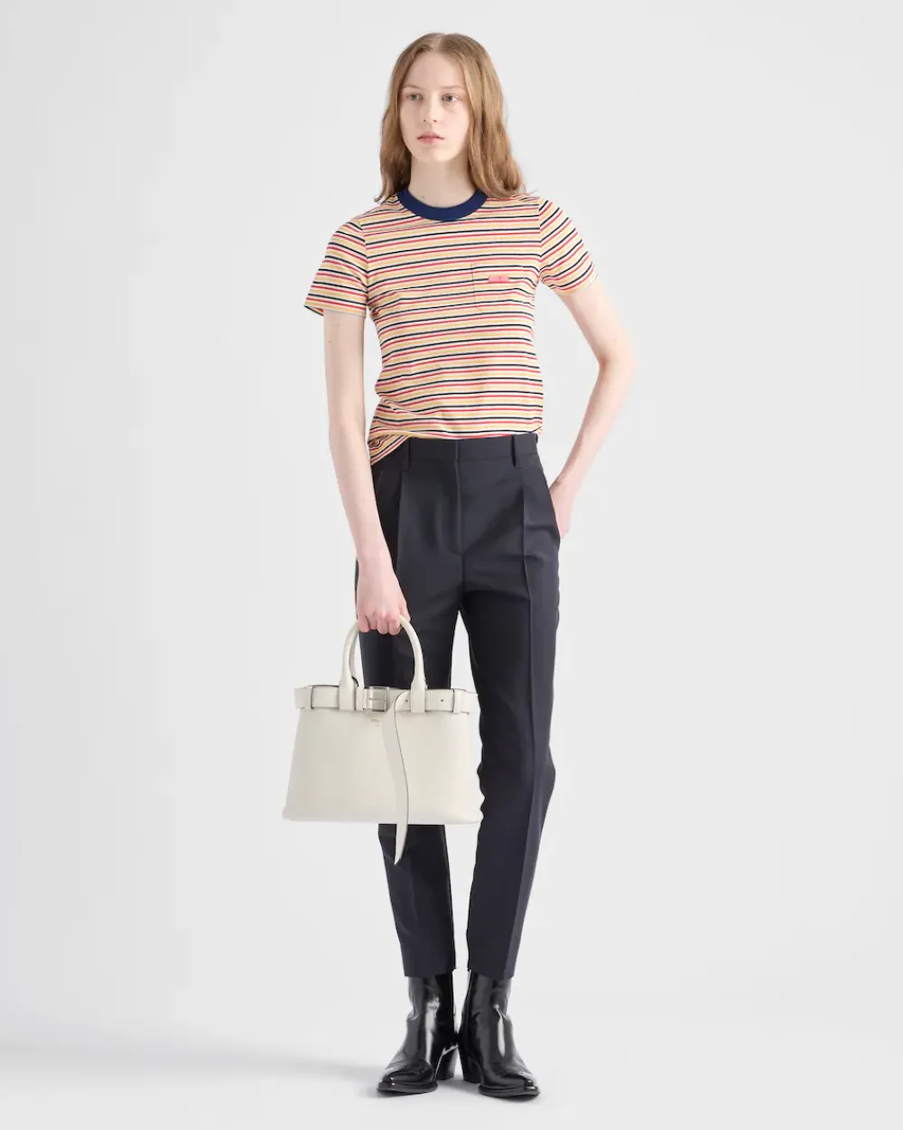 Mujer Prada PRADA BUCKLE|BOLSOS CON ASA SUPERIOR^Bolso De Piel Mediano Buckle Con Cinturón