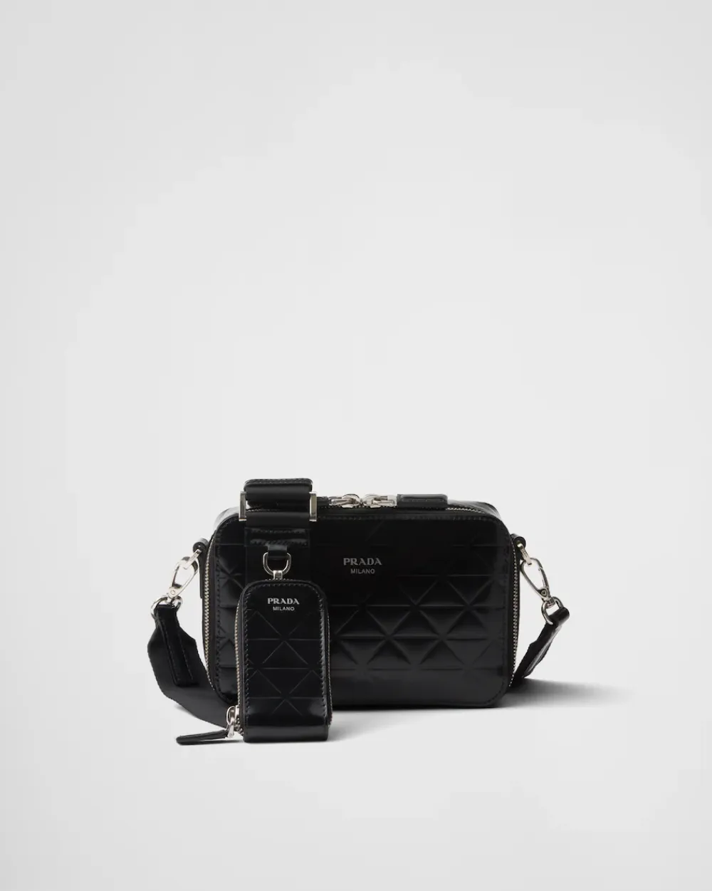 Hombre Prada BOLSOS MENSAJEROS^Bolso De Piel Brique