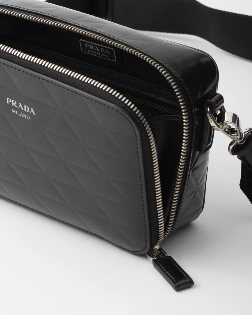 Hombre Prada BOLSOS MENSAJEROS^Bolso De Piel Brique