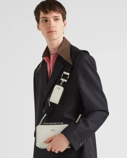 Hombre Prada BOLSOS MENSAJEROS^Bolso De Piel Brique