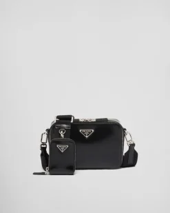 Hombre Prada BOLSOS MENSAJEROS^Bolso De Piel Brique