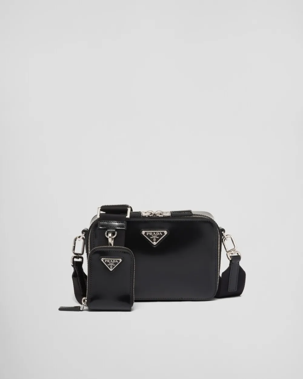 Hombre Prada BOLSOS MENSAJEROS^Bolso De Piel Brique
