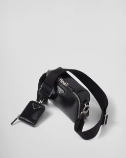 Hombre Prada BOLSOS MENSAJEROS^Bolso De Piel Brique