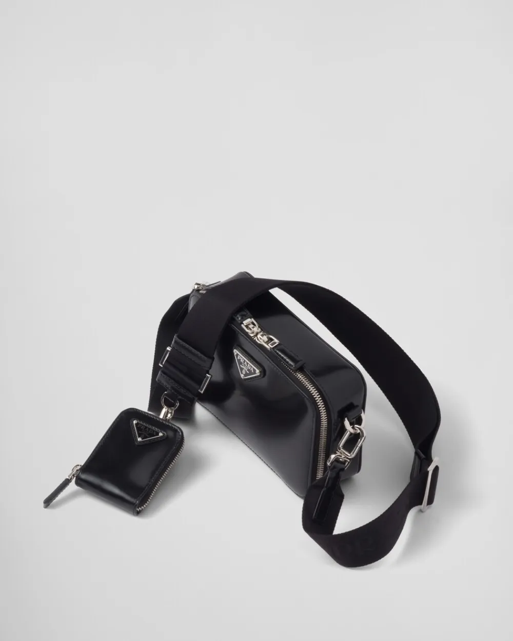 Hombre Prada BOLSOS MENSAJEROS^Bolso De Piel Brique