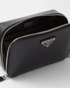 Hombre Prada BOLSOS MENSAJEROS^Bolso De Piel Brique