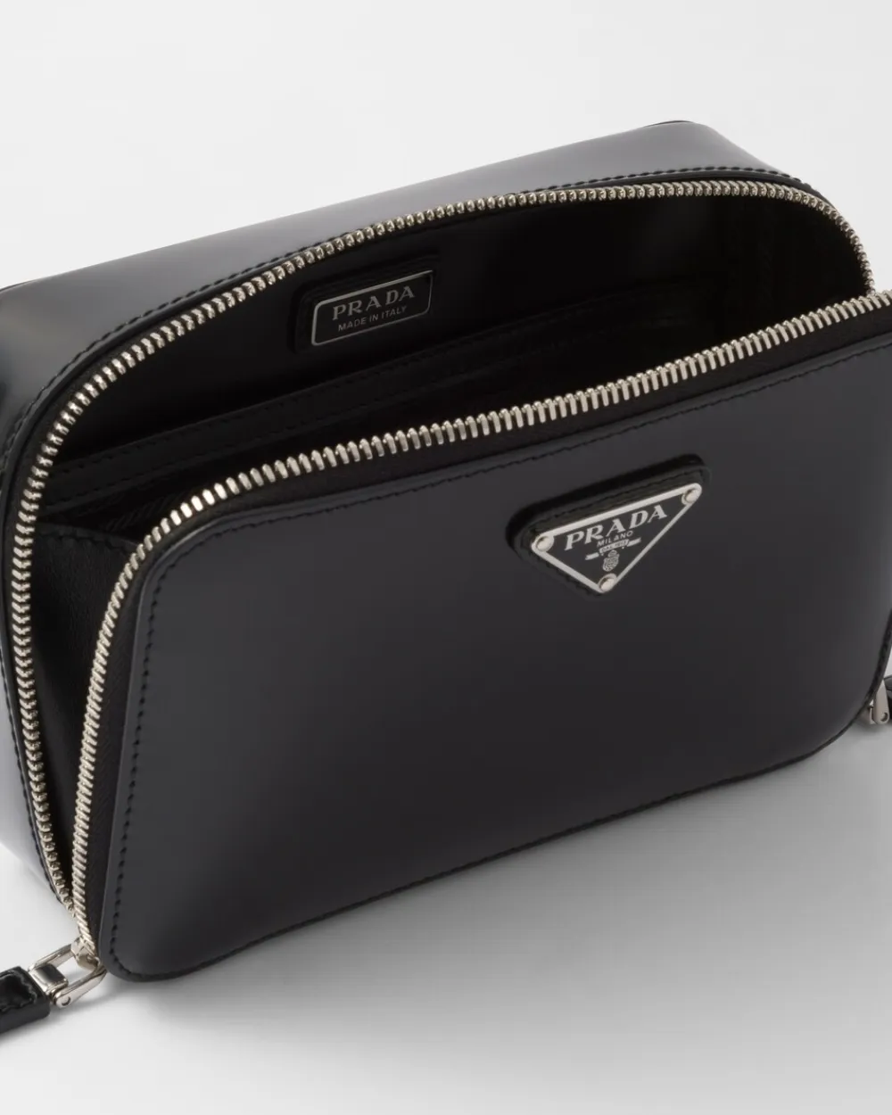 Hombre Prada BOLSOS MENSAJEROS^Bolso De Piel Brique