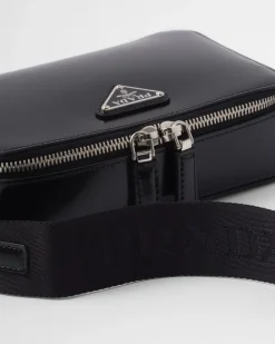 Hombre Prada BOLSOS MENSAJEROS^Bolso De Piel Brique