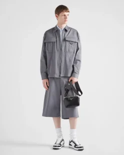 Hombre Prada BOLSOS MENSAJEROS^Bolso De Piel Brique