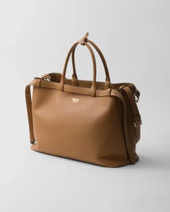 Hombre Prada BOLSOS GRANDES^Bolso De Piel Buckle Con Cinturón Doble