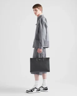 Hombre Prada BOLSOS GRANDES^Bolso De Piel Saffiano