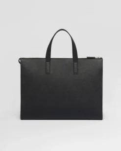 Hombre Prada BOLSOS GRANDES^Bolso De Piel Saffiano