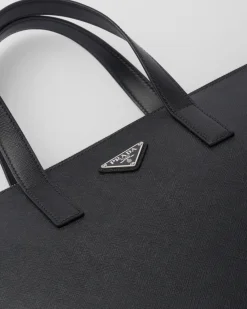 Hombre Prada BOLSOS GRANDES^Bolso De Piel Saffiano