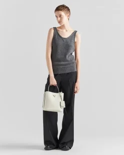 Mujer Prada BOLSOS CON ASA SUPERIOR|BOLSOS CON ASA SUPERIOR^Bolso De Piel Saffiano Panier