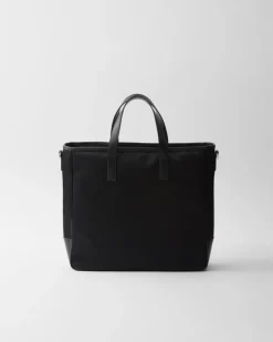 Hombre Prada BOLSOS GRANDES^Bolso De Re-nylon Y Piel Saffiano