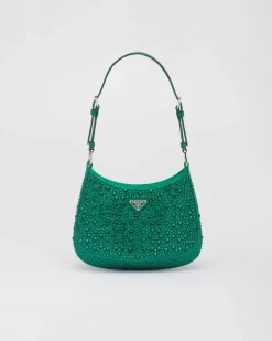 Prada PRADA CLEO^Bolso De Satén Cleo Con Cristales