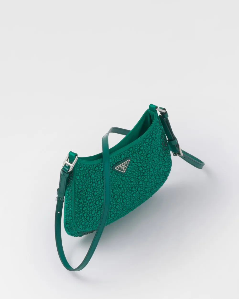 Prada PRADA CLEO^Bolso De Satén Cleo Con Cristales