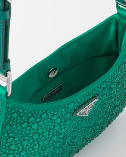 Prada PRADA CLEO^Bolso De Satén Cleo Con Cristales