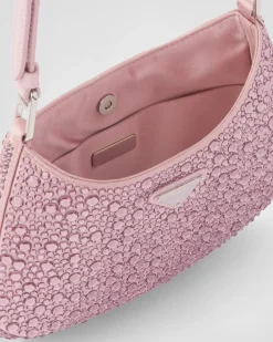 Prada PRADA CLEO^Bolso De Satén Cleo Con Cristales