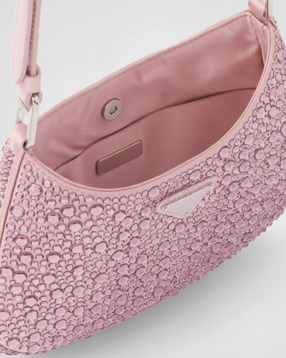 Prada PRADA CLEO^Bolso De Satén Cleo Con Cristales