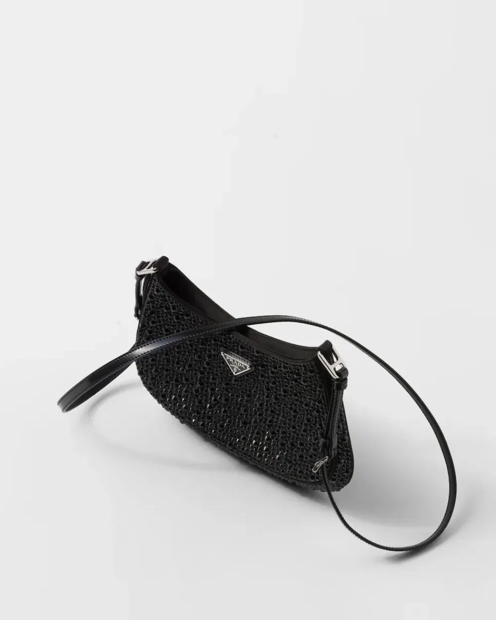 Prada PRADA CLEO^Bolso De Satén Cleo Con Cristales