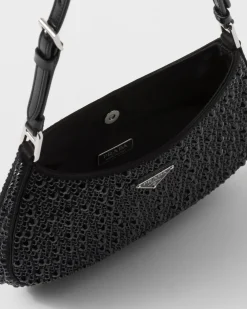 Prada PRADA CLEO^Bolso De Satén Cleo Con Cristales