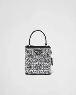 Mujer Prada BOLSOS CON ASA SUPERIOR|BOLSOS CON ASA SUPERIOR^Bolso De Satén Panier Con Cristales