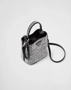 Mujer Prada BOLSOS CON ASA SUPERIOR|BOLSOS CON ASA SUPERIOR^Bolso De Satén Panier Con Cristales