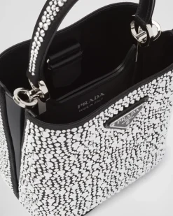 Mujer Prada BOLSOS CON ASA SUPERIOR|BOLSOS CON ASA SUPERIOR^Bolso De Satén Panier Con Cristales