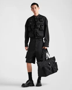 Hombre Prada BOLSOS DE VIAJE|BOLSOS GRANDES^Bolso De Viaje De Re-nylon Y Piel