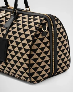 Mujer/Hombre Prada BOLSOS DE VIAJE|BOLSOS DE VIAJE^Bolso De Viaje Symbole De Tela Bordada
