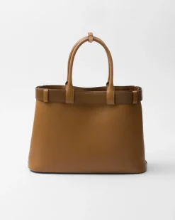 Mujer Prada PRADA BUCKLE|BOLSOS CON ASA SUPERIOR^Bolso Grande De Piel Buckle Con Cinturón