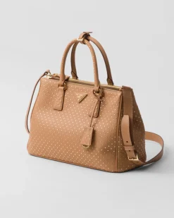 Mujer Prada PRADA GALLERIA|BOLSOS CON ASA SUPERIOR^Bolso Grande Galleria De Piel Con Tachuelas
