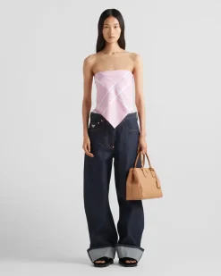 Mujer Prada PRADA GALLERIA|BOLSOS CON ASA SUPERIOR^Bolso Grande Galleria De Piel Con Tachuelas